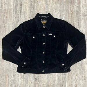 Harley Davidson Black Corduroy Jacket
